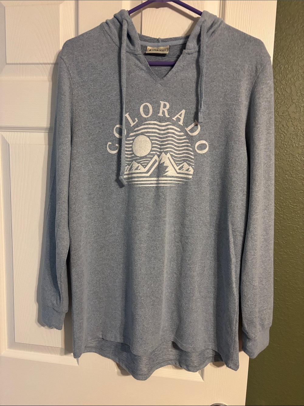 Light Blue Colorado Graphic Hooded Sweatshirt